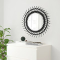 AUSTBÖ Mirror, black, 63 cm