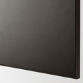 METOD Base cabinet with shelves/2 doors, black/Kungsbacka anthracite, 80x37 cm