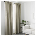 VILBORG Curtains, 1 pair, beige, 145x300 cm