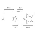 Christmas LED Decoration for Window Star, white, battery-operated