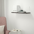 BERGSHULT / PERSHULT Wall shelf, brown-black, white, 80x30 cm