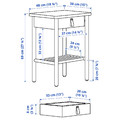 BJÖRKSNÄS Nightstand, birch, 48x38 cm