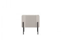 Bedside Table Nightstand Malmi 45 cm, cashmere, crema bianca, black legs