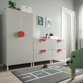 SMÅSTAD / PLATSA Wardrobe, white grey/with 2 chest of drawers, 180x57x133 cm