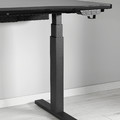 UTMANING Gaming desk sit/stand, electric/black, 160x80 cm