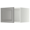 METOD Top cabinet for fridge/freezer, white/Bodbyn grey, 60x40 cm