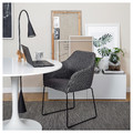 TOSSBERG Chair, black metal, gray