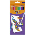 BIC Erasable Coloured Pencils Evolution Illusion 12 Colours