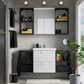 ENHET Bathroom, anthracite/white, 140x43x65 cm