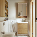 ÄNGSJÖN Wash-stand with drawers, oak effect, 60x48x63 cm