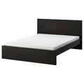 MALM Bed frame with mattress, black-brown/Åbygda firm, 140x200 cm