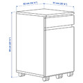 MALM Drawer unit on castors, white, 42x59 cm