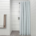 RÅNEÄLVEN Shower curtain, white/turquoise, 180x180 cm