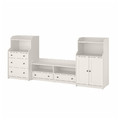 HAUGA TV/storage combination, white, 277x46x116 cm