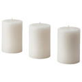 ADLAD Scented pillar candle, Scandinavian Woods/white, 30 hr