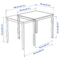 VANGSTA Extendable table, white, 80/120x70 cm