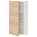 ENHET Wall cb w 2 shlvs/doors, white, oak effect, 40x15x75 cm