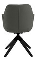 Swivel Chair Aura, auto return, dark grey/black