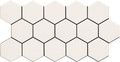 Gres Wall Tile Hex 26,5 x 51 cm, snow, 0,95 m2