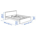 MALM Bed frame with mattress, white stained oak veneer/Vesteröy medium firm, 140x200 cm