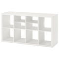 KALLAX Shelving unit, with 2 shelf inserts/white, 147x77 cm