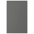 VOXTORP 2-p door f corner base cabinet set, left-hand dark grey, 25x80 cm