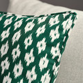 SKÅNEFIBBLA Cushion cover, green/white, 50x50 cm