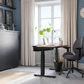 MITTZON Desk sit/stand, electric oak veneer/black, 120x60 cm