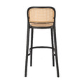 Bar Stool with Backrest Antonio, black