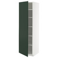 METOD High cabinet with shelves, white/Havstorp deep green, 60x60x200 cm