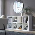 KALLAX Shelving unit with 4 inserts, white, 77x147 cm