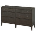 IDANÄS Chest of 6 drawers, dark brown stained, 162x95 cm