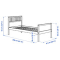 SMYGA Bed frame, light grey, 90x200 cm