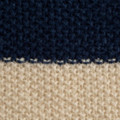 Blanket 30 x 170 cm, dark blue/beige