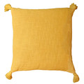 GoodHome Cushion Tassels 45 x 45 cm, mustard