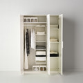 BRIMNES Wardrobe with 3 doors, white, 117x190 cm