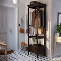 IDANÄS Open wardrobe, dark brown stained, 59x211 cm