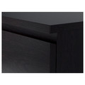 MALM Chest of 3 drawers, black-brown, 80x78 cm