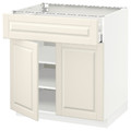 METOD / MAXIMERA Base cabinet with drawer/2 doors, white/Bodbyn off-white, 80x60 cm