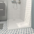 GoodHome Shower Tray Cavally, rectangular, 80x120 cm, white