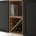 VADHOLMA Wine shelf, brown, stained ash, 40x37x40 cm