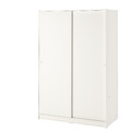 KLEPPSTAD Wardrobe with sliding doors, white, 117x176 cm