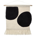 BLANDSKOG Hanging tapestry, beige/black, 70x70 cm