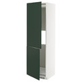 METOD Hi cab f fridge or freezer w 2 drs, white/Havstorp deep green, 60x60x200 cm