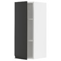 METOD Wall cabinet with shelves, white/Upplöv matt anthracite, 30x80 cm