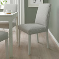 EKEDALEN / BERGMUND Table and 2 chairs, white/Ramna light grey white, 80/120 cm