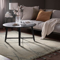 FINSVINGEL Rug, high pile, beige/black/handmade, 170x240 cm