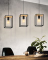 Pendant Lamp Libertad 3 x E27, black-wood