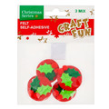 Christmas Self-adhesive Felt Decoration 6pcs, 1 set, random patterns