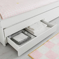 SLÄKT Bed frame with underbed and storage, white, 90x200 cm